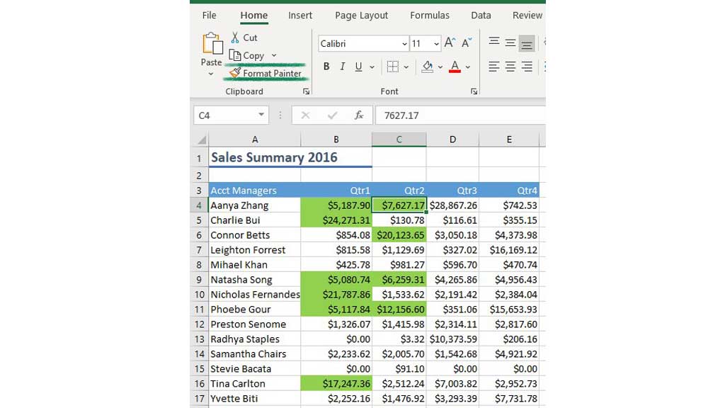 Copy-Conditional-Formatting-in-Excel-Using-the-Format-painter