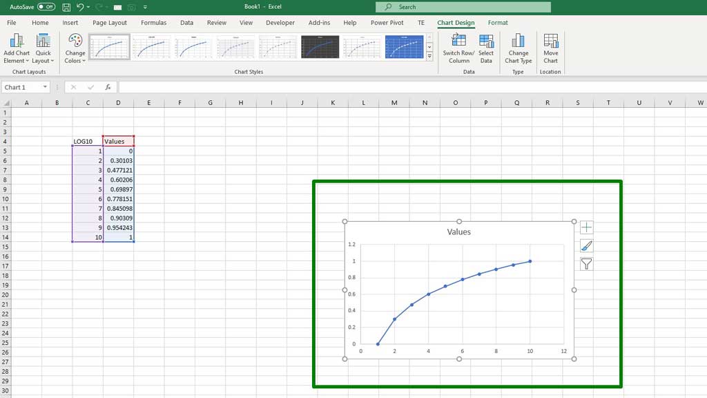 Graphing-a-Logarithmic-Function-in-Excel-4