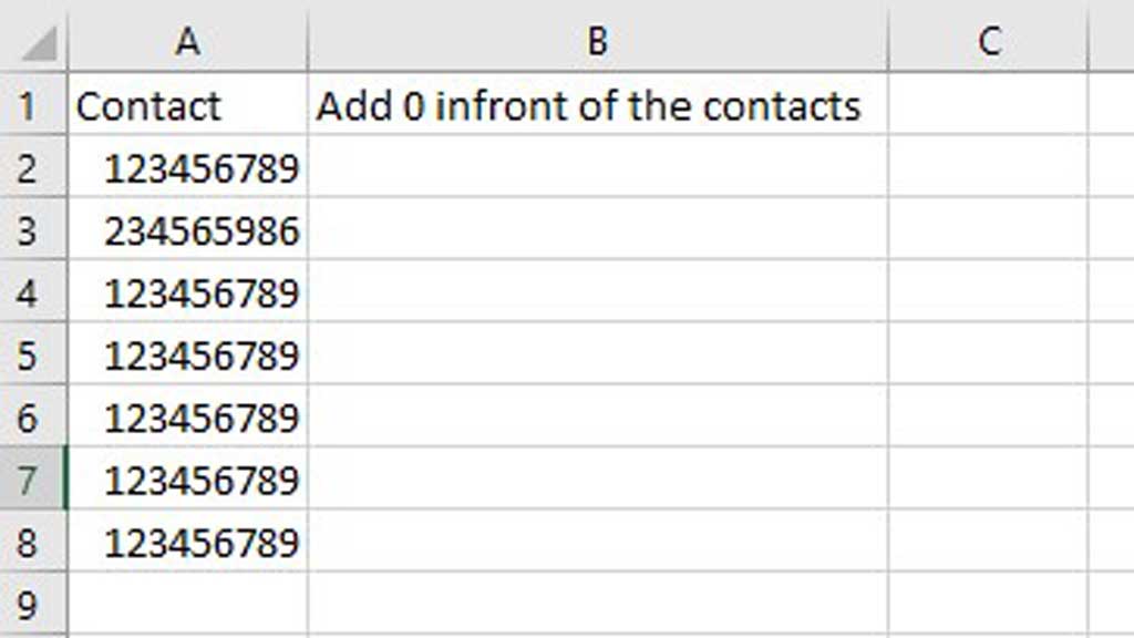 Put-0-in-Excel-in-Front-of-Numbers-using-Custom-Number-Format