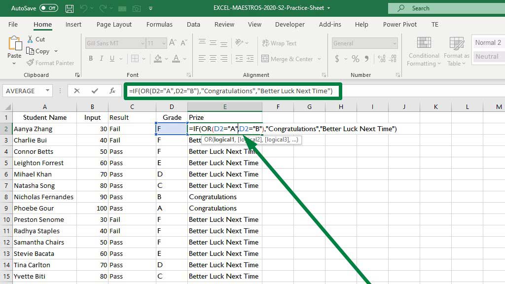 Use-of-OR-with-IF-in-excel