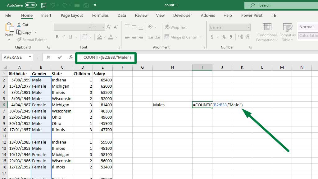 #1-Finding-the-Count-of-an-Exact-Value-in-Excel
